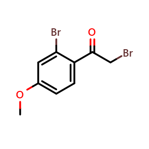 Chemical structure of 2-Bromo-2'-bromo-4'-methoxyacetophenone , CAS 1183778-97-3, AChemBlock U140478