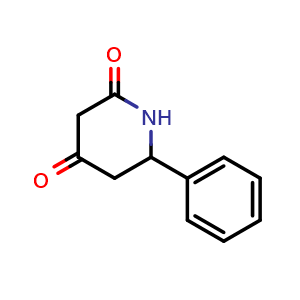Chemical structure of 6-Phenylpiperidine-2,4-dione , CAS 118264-04-3, AChemBlock U140484