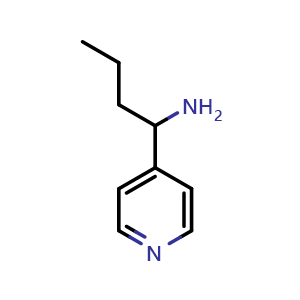 Chemical structure of 1-(4-Pyridyl)-1-butylamine , CAS 1179877-52-1, AChemBlock U140488