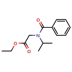 Chemical structure of Ethyl 2-(N-isopropylbenzamido)acetate , CAS 1178444-23-9, AChemBlock U140493
