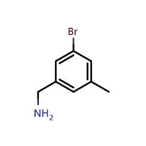 Chemical structure of 3-Bromo-5-methylbenzylamine , CAS 1177558-42-7, AChemBlock U140495