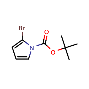 Chemical structure of N-Boc-2-bromopyrrole , CAS 117657-37-1, AChemBlock U140500