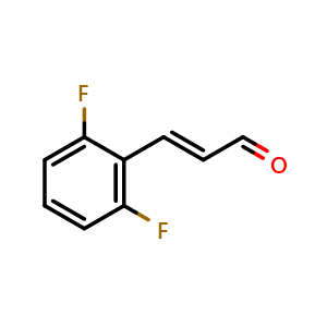 Chemical structure of 2,6-Difluorocinnamaldehyde , CAS 117338-43-9, AChemBlock U140509