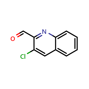 Chemical structure of 3-Chloroquinoline-2-carbaldehyde , CAS 1169394-26-6, AChemBlock U140527