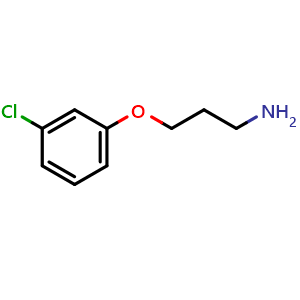 Chemical structure of 3-(3-Chlorophenoxy)propylamine , CAS 116753-50-5, AChemBlock U140528