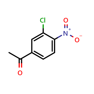 Chemical structure of 3'-Chloro-4'-nitroacetophenone , CAS 116686-84-1, AChemBlock U140530