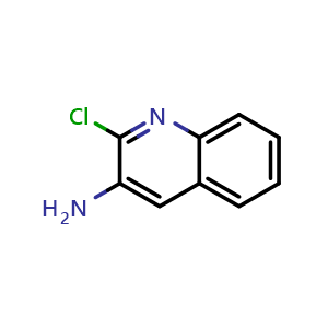Chemical structure of 3-Amino-2-chloroquinoline , CAS 116632-54-3, AChemBlock U140533