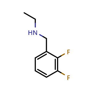 Chemical structure of N-Ethyl-2,3-difluorobenzylamine , CAS 1152832-76-2, AChemBlock U140604