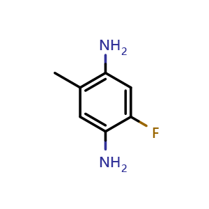Chemical structure of 2-Fluoro-5-methylbenzene-1,4-diamine , CAS 1141669-41-1, AChemBlock U140642