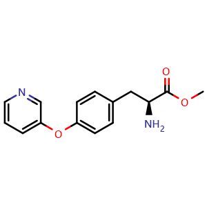 Chemical structure of O-(3-Pyridyl)-L-tyrosine Methyl Ester , CAS 1137013-14-9, AChemBlock U140659