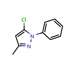 Chemical structure of 5-Chloro-3-methyl-1-phenylpyrazole , CAS 1131-17-5, AChemBlock U140674