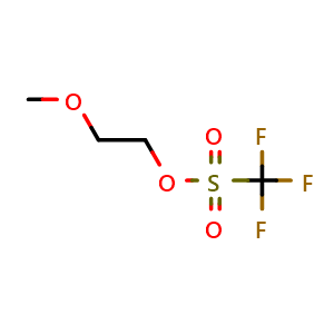 Chemical structure of 2-Methoxyethyl Trifluoromethanesulfonate , CAS 112981-50-7, AChemBlock U140675