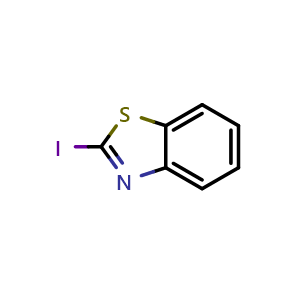 Chemical structure of 2-Iodobenzothiazole , CAS 1123-99-5, AChemBlock U140686