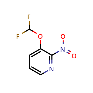 Chemical structure of 3-(Difluoromethoxy)-2-nitropyridine , CAS 1111637-77-4, AChemBlock U140700