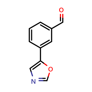 Chemical structure of 3-(5-Oxazolyl)benzaldehyde , CAS 1097199-51-3, AChemBlock U140725