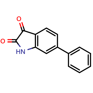 Chemical structure of 6-Phenylisatin , CAS 109497-00-9, AChemBlock U140734
