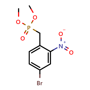 Chemical structure of Dimethyl 4-Bromo-2-nitrobenzylphosphonate , CAS 1094851-36-1, AChemBlock U140735