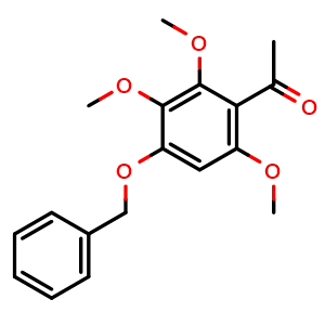 Chemical structure of 4'-(Benzyloxy)-2',3',6'-trimethoxyacetophenone , CAS 109250-66-0, AChemBlock U140747