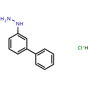 Chemical structure of Biphenyl-3-yl-hydrazine hydrochloride , CAS 109221-88-7, AChemBlock U140749