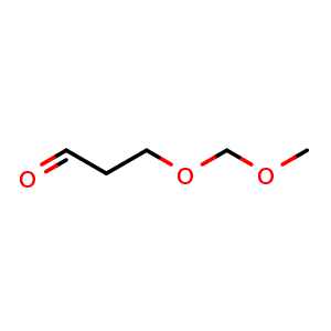 Chemical structure of 3-(Methoxymethoxy)propanal , CAS 109066-05-9, AChemBlock U140753