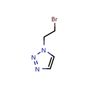 Chemical structure of 1-(2-Bromoethyl)-1,2,3-triazole , CAS 1083172-01-3, AChemBlock U140768