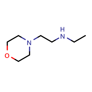 Chemical structure of N-Ethyl-2-morpholinoethanamine , CAS 108302-54-1, AChemBlock U140770