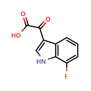 Chemical structure of 2-(7-Fluoro-3-indolyl)-2-oxoacetic acid , CAS 1082892-91-8, AChemBlock U140772