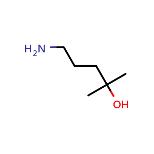 Chemical structure of 5-Amino-2-methyl-2-pentanol , CAS 108262-66-4, AChemBlock U140779