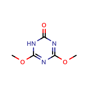 Chemical structure of 4,6-Dimethoxy-1,3,5-triazin-2(1H)-one , CAS 1075-59-8, AChemBlock U140795