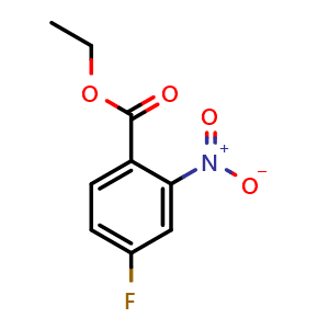 Chemical structure of Ethyl 4-Fluoro-2-nitrobenzoate , CAS 1072207-10-3, AChemBlock U140804