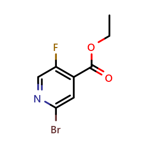 Chemical structure of ethyl 2-bromo-5-fluoroisonicotinate , CAS 1072206-72-4, AChemBlock U140805