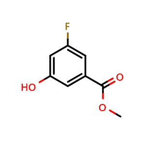 Chemical structure of Methyl 3-Fluoro-5-hydroxybenzoate , CAS 1072004-32-0, AChemBlock U140807