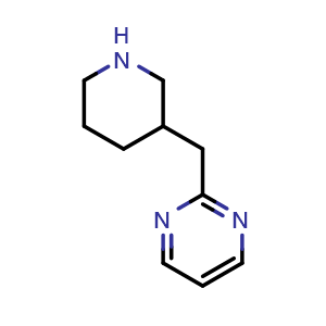 Chemical structure of 2-(3-Piperidylmethyl)pyrimidine , CAS 1063734-07-5, AChemBlock U140827