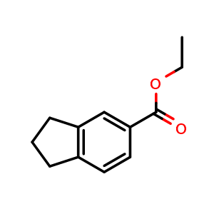Chemical structure of Ethyl Indane-5-carboxylate , CAS 105640-11-7, AChemBlock U140839