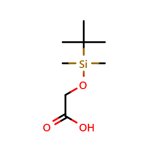 Chemical structure of 2-(tert-Butyldimethylsilyloxy)acetic acid , CAS 105459-05-0, AChemBlock U140840