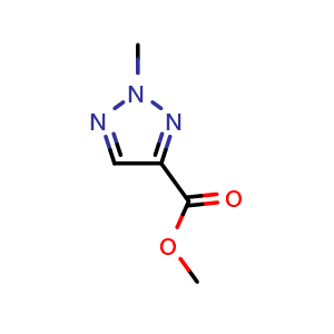 Chemical structure of Methyl 2-Methyl-1,2,3-triazole-4-carboxylate , CAS 105020-39-1, AChemBlock U140854