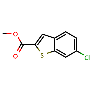 Chemical structure of Methyl 6-Chlorobenzothiophene-2-carboxylate , CAS 104795-85-9, AChemBlock U140864