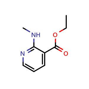 Chemical structure of Ethyl 2-(Methylamino)pyridine-3-carboxylate , CAS 103976-61-0, AChemBlock U140883