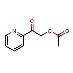Chemical structure of 2-Oxo-2-(2-pyridyl)ethyl Acetate , CAS 103441-80-1, AChemBlock U140909
