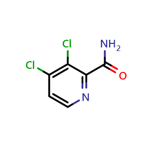 Chemical structure of 3,4-Dichloropyridine-2-carboxamide , CAS 1025720-99-3, AChemBlock U140942