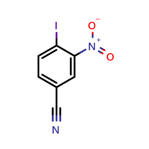 Chemical structure of 4-Iodo-3-nitrobenzonitrile , CAS 101420-79-5, AChemBlock U140998