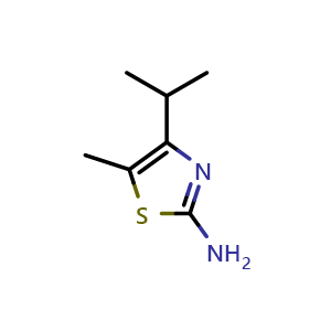 Chemical structure of 2-Amino-4-isopropyl-5-methylthiazole , CAS 101012-43-5, AChemBlock U141013