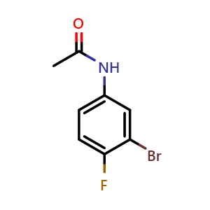 Chemical structure of 3'-Bromo-4'-fluoroacetanilide , CAS 1009-75-2, AChemBlock U141014