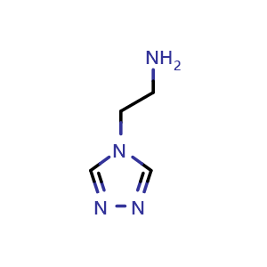 Chemical structure of 4-(2-Aminoethyl)-4H-1,2,4-triazole , CAS 1008526-84-8, AChemBlock U141019