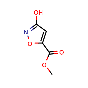 Chemical structure of Methyl 3-Hydroxyisoxazole-5-carboxylate , CAS 10068-07-2, AChemBlock U141024