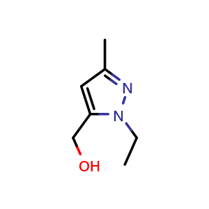 Chemical structure of (2-ethyl-5-methyl-pyrazol-3-yl)methanol , CAS 1006464-74-9, AChemBlock U141025