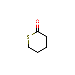 Chemical structure of Tetrahydro-2H-thiopyran-2-one , CAS 1003-42-5, AChemBlock U141037
