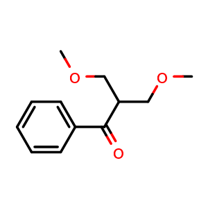 Chemical structure of 3-Methoxy-2-(methoxymethyl)-1-phenyl-1-propanone , CAS 100257-34-9, AChemBlock U141041