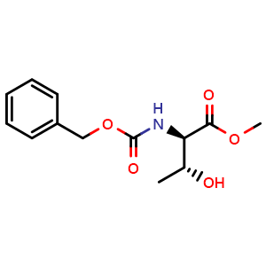 Chemical structure of N-Cbz-D-allo-threonine Methyl Ester , CAS 100157-53-7, AChemBlock U141049