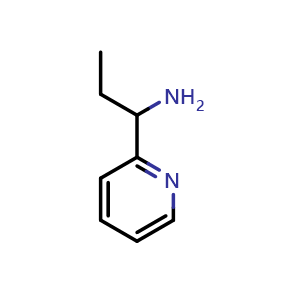 Chemical structure of 1-(2-Pyridyl)-1-propylamine , CAS 100155-73-5, AChemBlock U141050